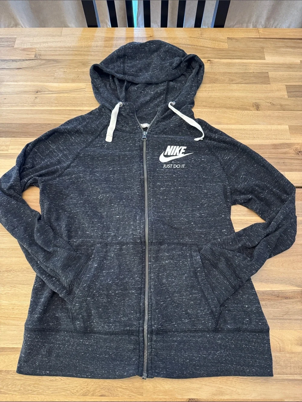 Nike Women’s Lightweight Black Speckled Full-Zip Hoodie - Size M
